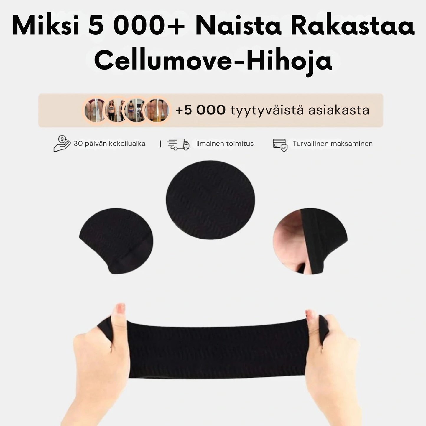 Cellumove 3D-muovattavat hihat – Ei enää allikäsivarsia